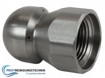 Suttner Rohrreinigungsdüse ST-49 mit Frontbohrung / 3/8" Innengewinde / 24mm Durchmesser